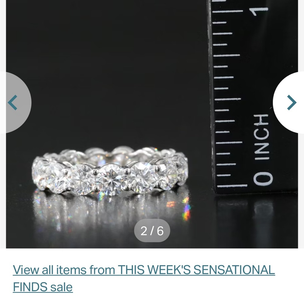 Over 5 carat  14k white gold Women's Eternity band
